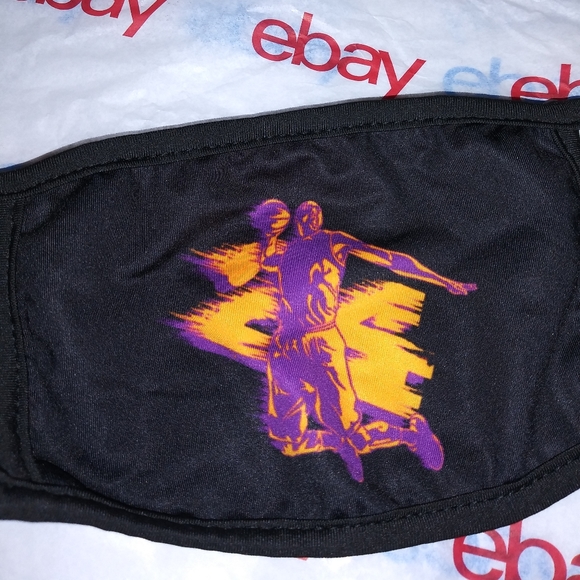 CLOTH Kobe BRYANT Jump LOGO Face Mask Facemask - Picture 7 of 7